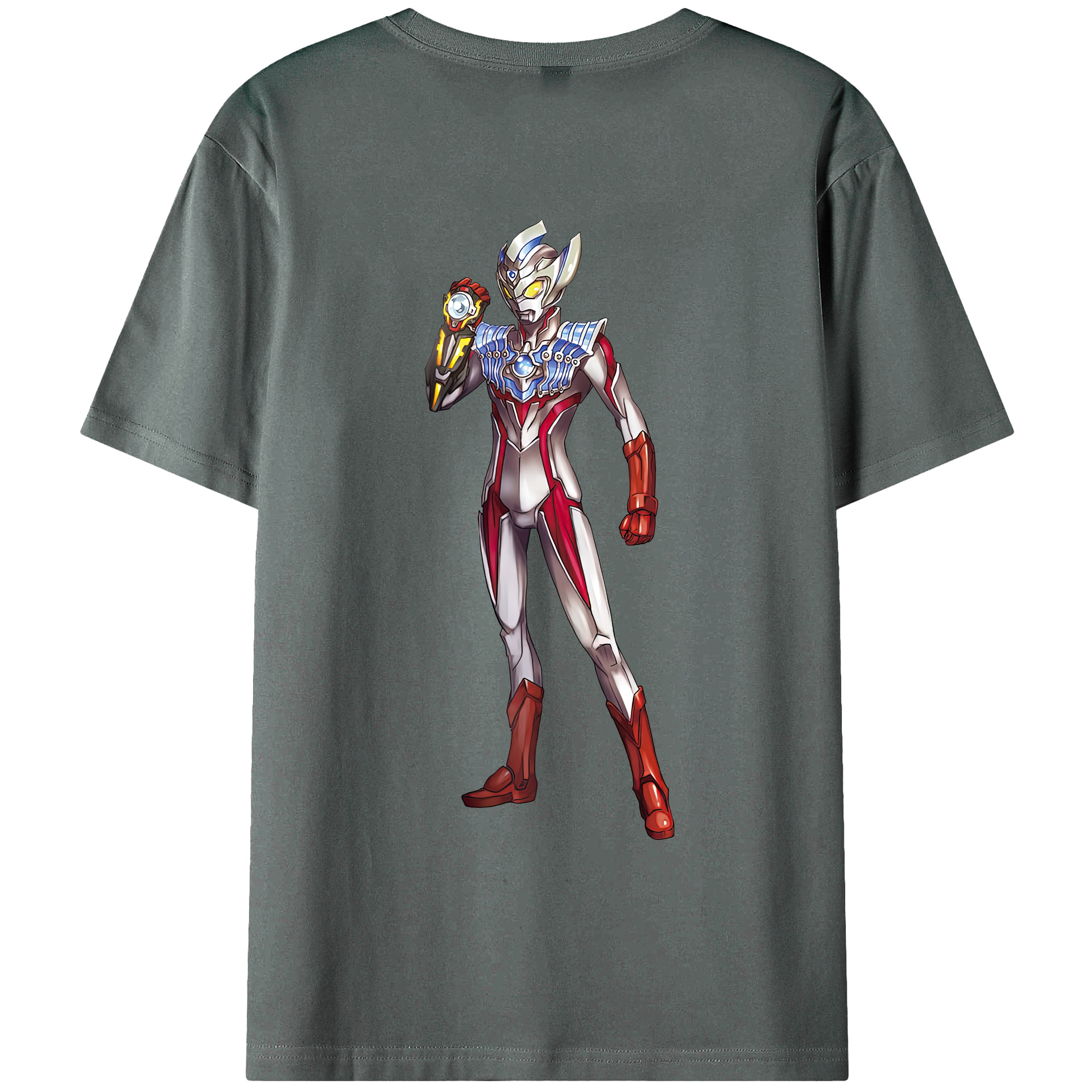 （画像用） ウルトラマン Ultraman 綿100％ メンズ半袖Tシャツ（バックプリント） 通気性